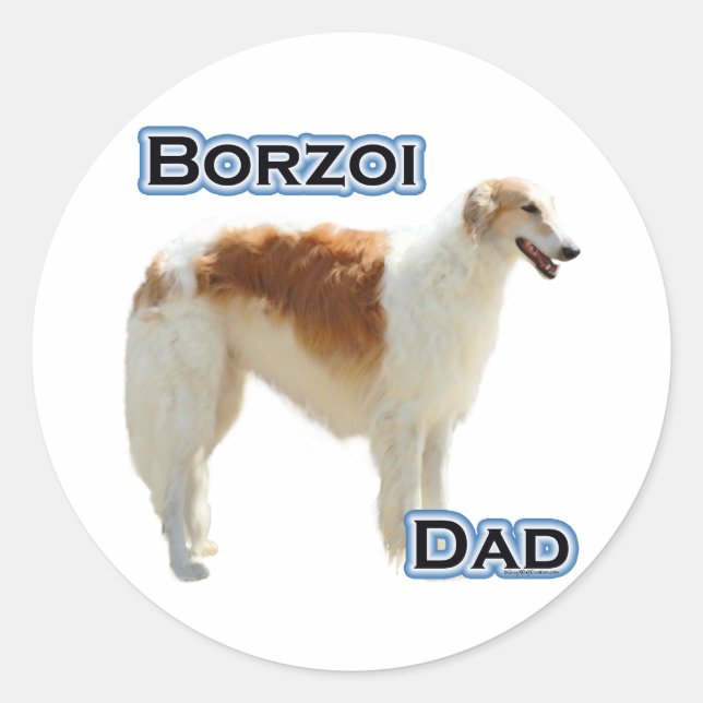 Pai Borzoi 4 - Adesivo (Frente)