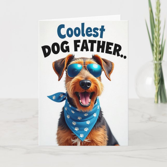 Pai Cachorro Cartão Azul Intenso (Frente)