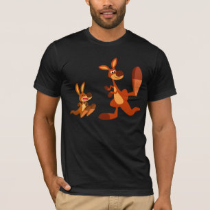 Pai canguru e camisa do filho