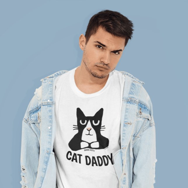 PAI CAT, PAI TUXEDO Panda Gatinho T-shirts (Criador carregado)