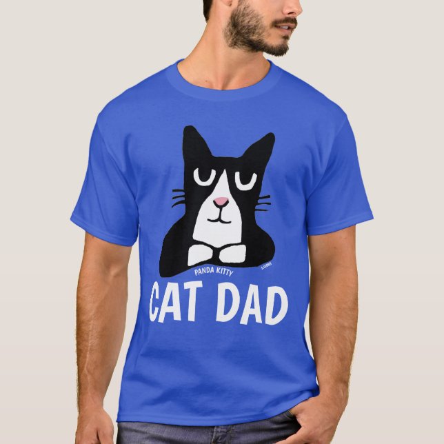 PAI CAT, T-shirts Gatinho Panda, Tuxedo (Frente)