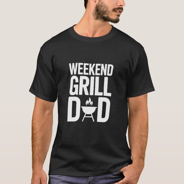 Pai Churrasco de Fim de Semana Camisa Divertida de (Frente)