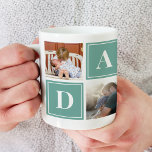 Pai Colagem de Fotografias Personalizada Xícara de<br><div class="desc">Personalize esta caneca com suas próprias fotos e dê-a como presente!</div>