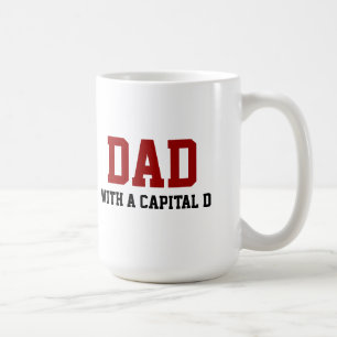 Pai com uma caneca de café do capital D