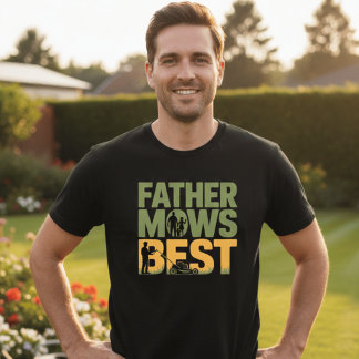 Pai Corta a Grama Melhor Camisa de Jardinagem Engr