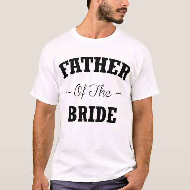 Pai da camiseta da festa de casamento da noiva (Frente)