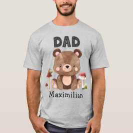 Pai da camiseta do bebê bear de aniversário