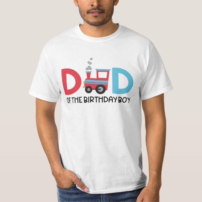 Pai da camiseta do partido Birthday Boy Train (Frente)