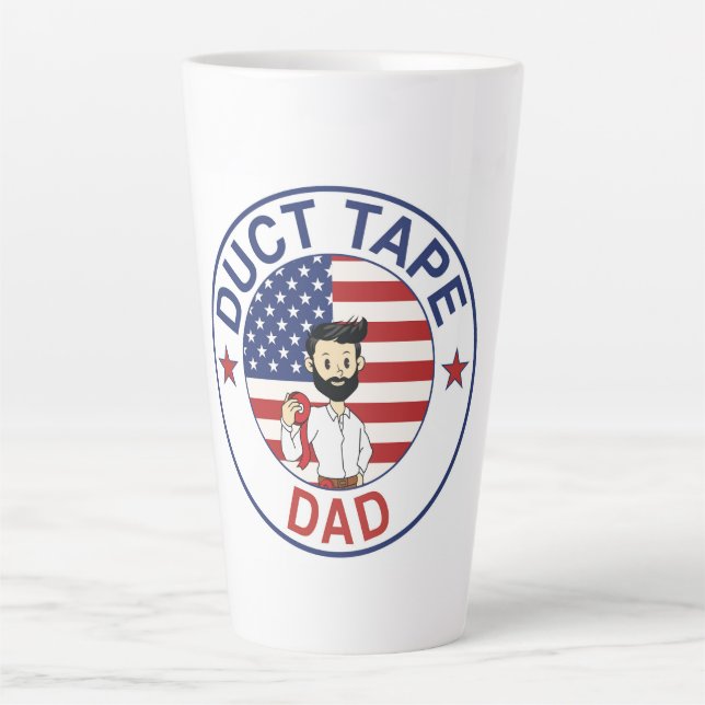 Pai da Fita Adesiva - Caneca de Café Latte (Frente)