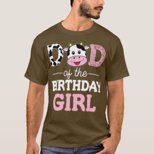 Pai da garota de aniversário Camisa Fazenda Vaca P
