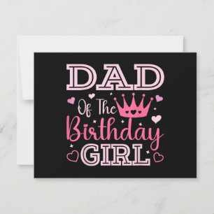 Pai da Menina de Aniversário Rosa Fofo Família Com