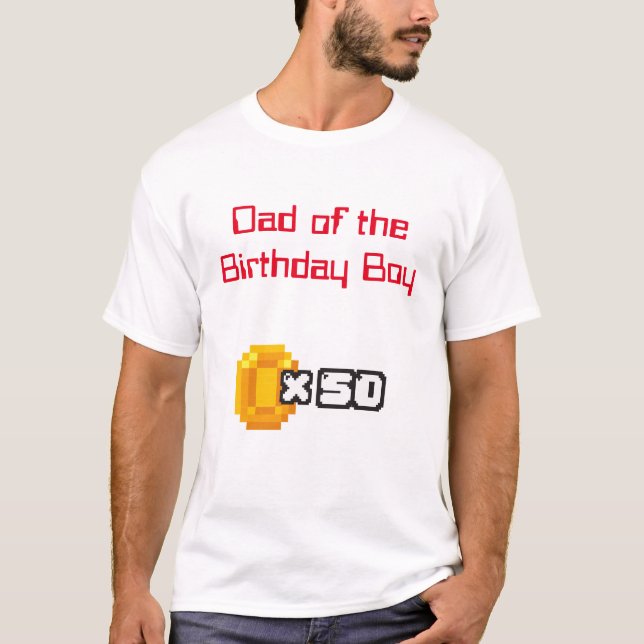 Pai de aniversário do videogame T-Shirt (Frente)