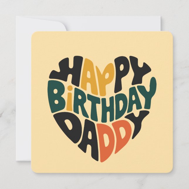 pai de aniversário feliz (Frente)