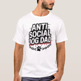 Pai de Cachorro Anti-Social – Camisa Divertida par