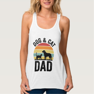 Pai de Cachorro e Gato Camisa Vintage de Design de