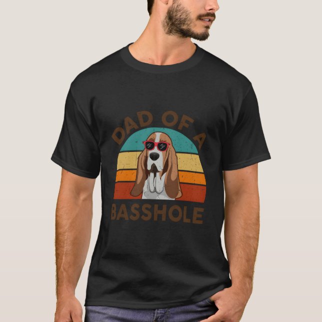 Pai De Camisa De Cachorro Engraçado De Basshole Fa (Frente)