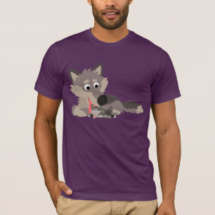 Pai de desenho animado fofo e camiseta