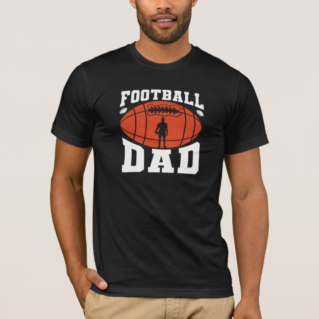 Pai de Futebol Design de Texto Retro - Camiseta La (Frente)