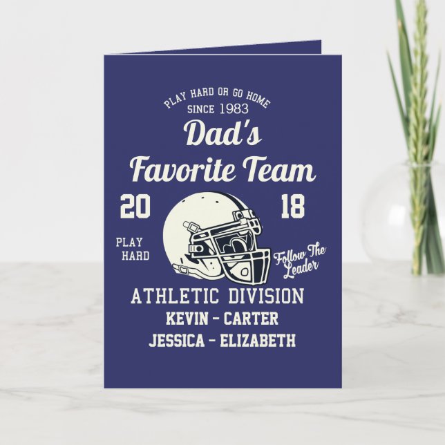 Pai de Futebol do Cartão de dia de os pais (Frente)