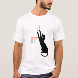 Pai de Gato Louco - Camiseta Engraçada para Gatos