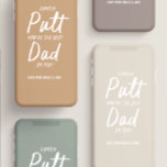 Pai de Golf - moderna tipografia verde khaki engra<br><div class="desc">Pai de golfe,  moderno khaki verde e tipografia branca,  melhor pai por par. Natal ideal,  aniversário,  presente de Dia de os pais para ele.</div>