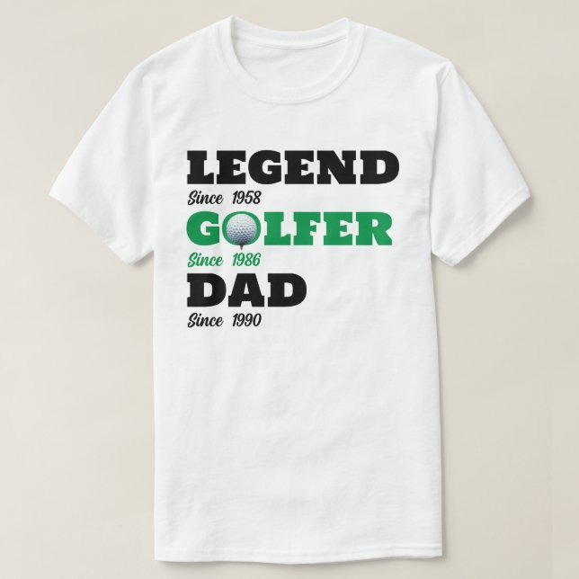 Pai de Golfe de Legenda para Golfe - Camisa de Dat (Frente do Design)