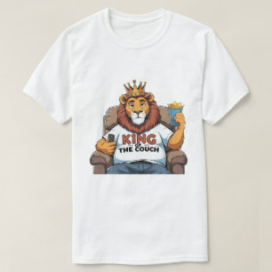 Pai de Leão Engraçado T-Shirt - Rei do Sofá