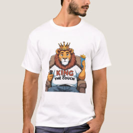 Pai de Leão Engraçado T-Shirt - Rei do Sofá