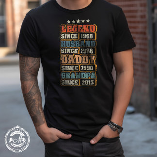 Pai de lenda Marido Avô Personalizado T-Shirt