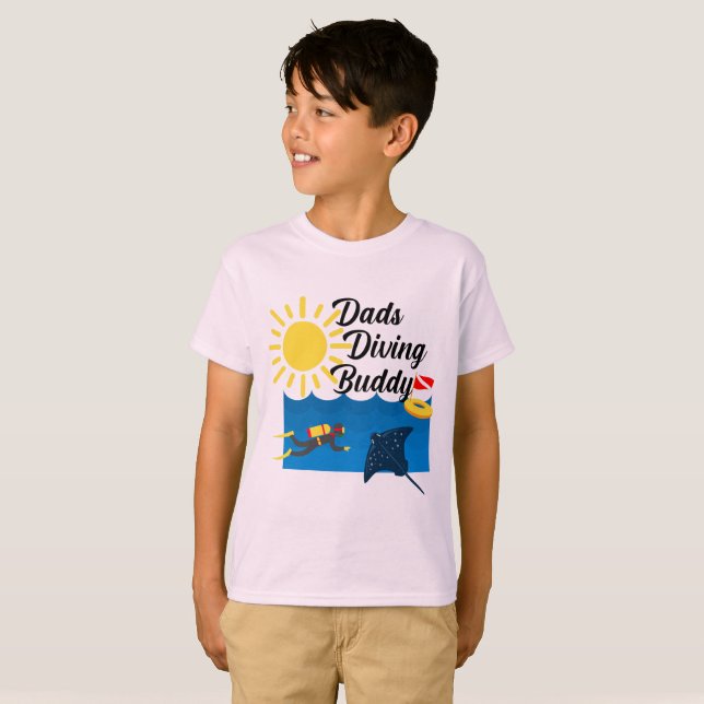 Pai de mergulho de Design Buddy - Camisa básica pa (Frente Completa)