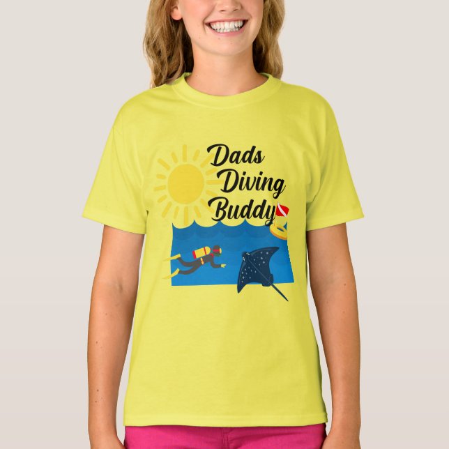 Pai de mergulho de Design de Buddy - Camisa Básica (Frente)