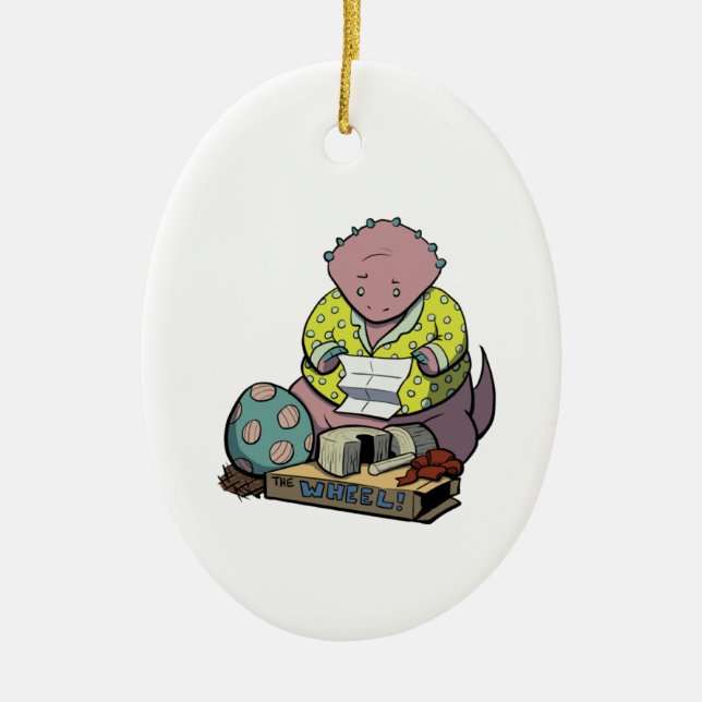 Pai de Protoceratops em enfeites de natal (Frente)