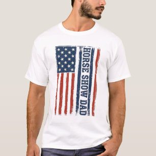 Pai de Show de Cavalo Bandeira Americana Camisa Vi