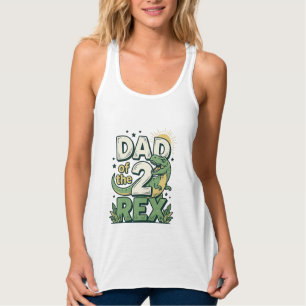 Pai do 2 Rex Camisa de Pai de Dinossauro Design_1
