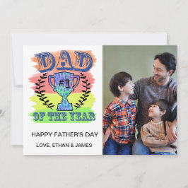 Pai do ano - Cartão com fotos do Dia de os pais
