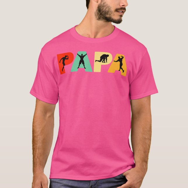 Pai Do Construtor De Corpos Camisa Engraçado Papá  (Frente)
