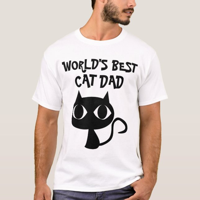 Pai do gato do mundo o melhor, t-shirt (Frente)