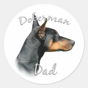 Pai Doberman Preto - Adesivo