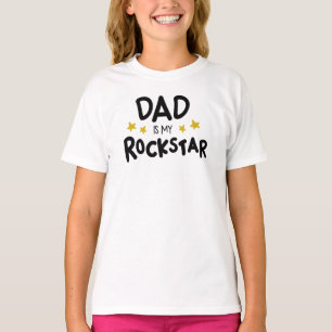 Pai É Minha Camiseta RockStar Kids