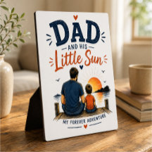 Pai e Seu Pequeno Sol – Placa de Presente de Coraç