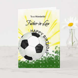 Pai em Direito Cartão de Futebol de Aniversário