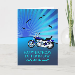 Pai em Lei - Cartões Solares de Moto de Aniversári
