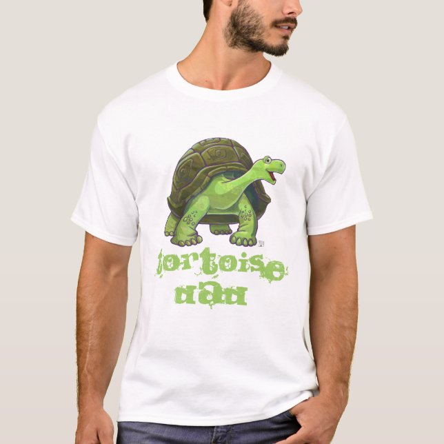 Pai Engraçado Tortoise Mens T-Shirts (Frente)