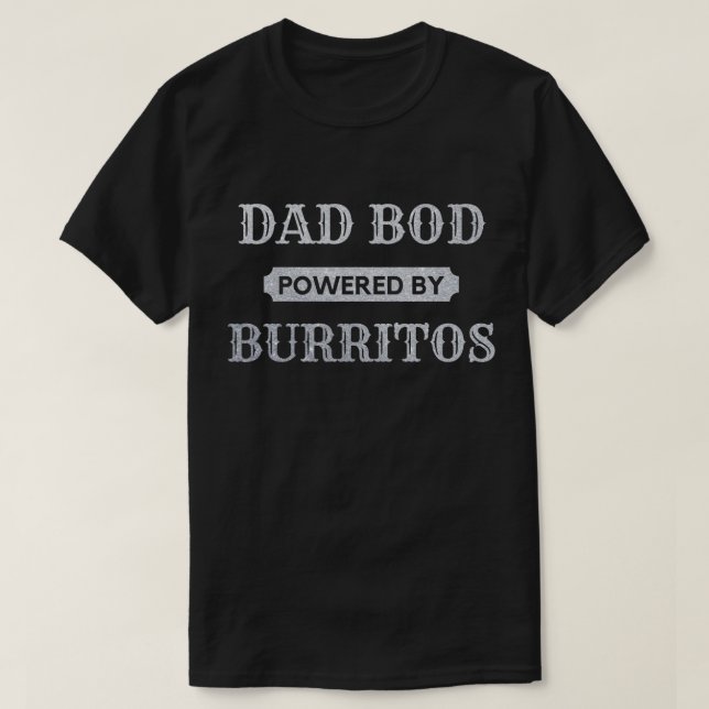 Pai Equipado Com Burritos Glitter T-Shirt (Frente do Design)