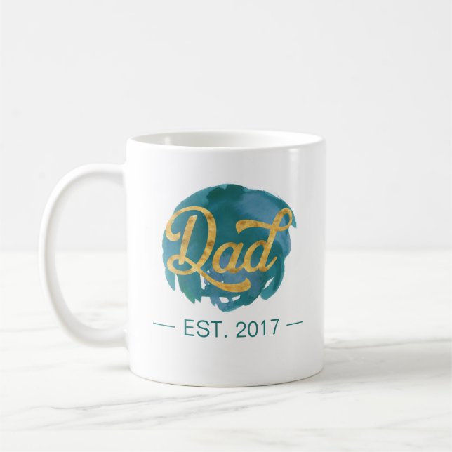 Pai EST. Caneca customizável de | (Esquerda)