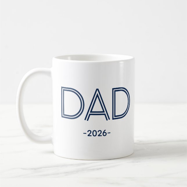 Pai Estiloso com Caneca de Café do Ano Personaliza (Esquerda)