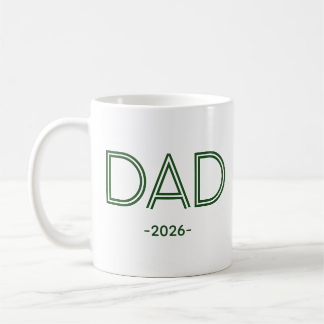 Pai Estiloso com Caneca de Café do Ano Personaliza (Esquerda)