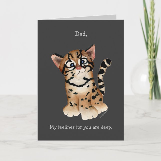 Pai, Eu Te Amo Um Cartão Ocelot (Frente)