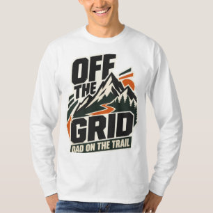 Pai Fora da Rede na Trilha Camiseta de Caminhada n