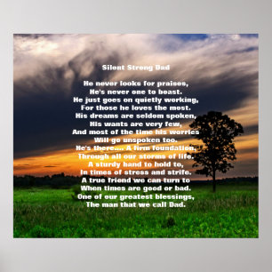 Pai forte silencioso 24" x 20" poster (Matte)